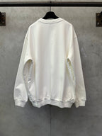 White crewneck sweatshirt back view