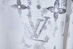 Louis Vuitton white T-shirt with large textured monogram diamond graphic