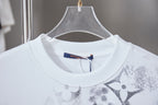Louis Vuitton T-shirt crew neck with brand label and monogram print