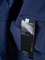 Balenciaga navy jersey with size S care label inside