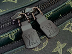 Louis Vuitton monogram bag zipper hardware with metal pull tabs