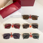 Set of four Gucci sunglasses with mixed frames and dark tinted lenses