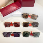 Set of four Gucci sunglasses with different frames and tinted lenses