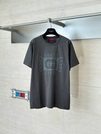 Gucci short-sleeve T-shirt in dark gray with large front logo print
