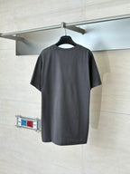 Gucci short-sleeve T-shirt back view in dark gray, plain design