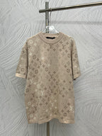 Louis Vuitton monogram short-sleeve T-shirt, light beige, crew neck