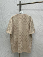 Louis Vuitton monogram short-sleeve T-shirt, beige, crew neck