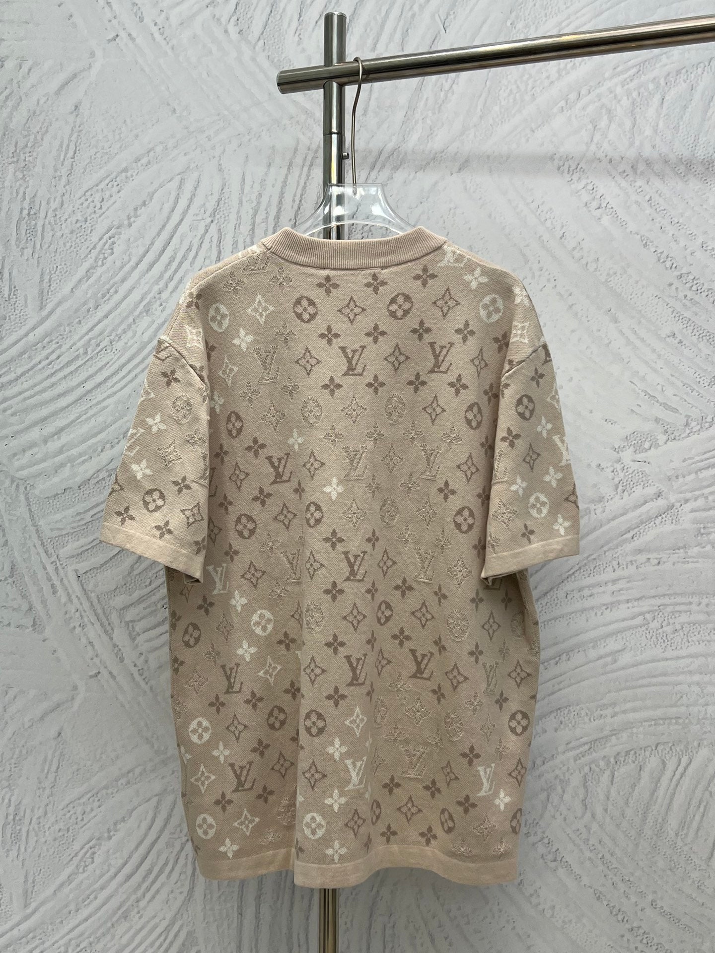 Louis Vuitton monogram short-sleeve T-shirt, beige, crew neck