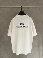 Balenciaga white T-shirt with BALENCIAGA logo text on back