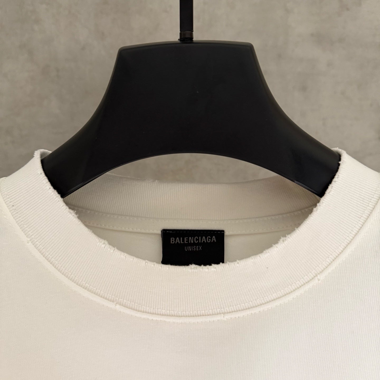 Balenciaga white T-shirt crew neck with black size label inside
