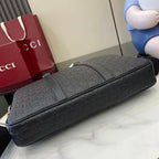 Gucci handbag duffel in navy with GG monogram and long shoulder strap