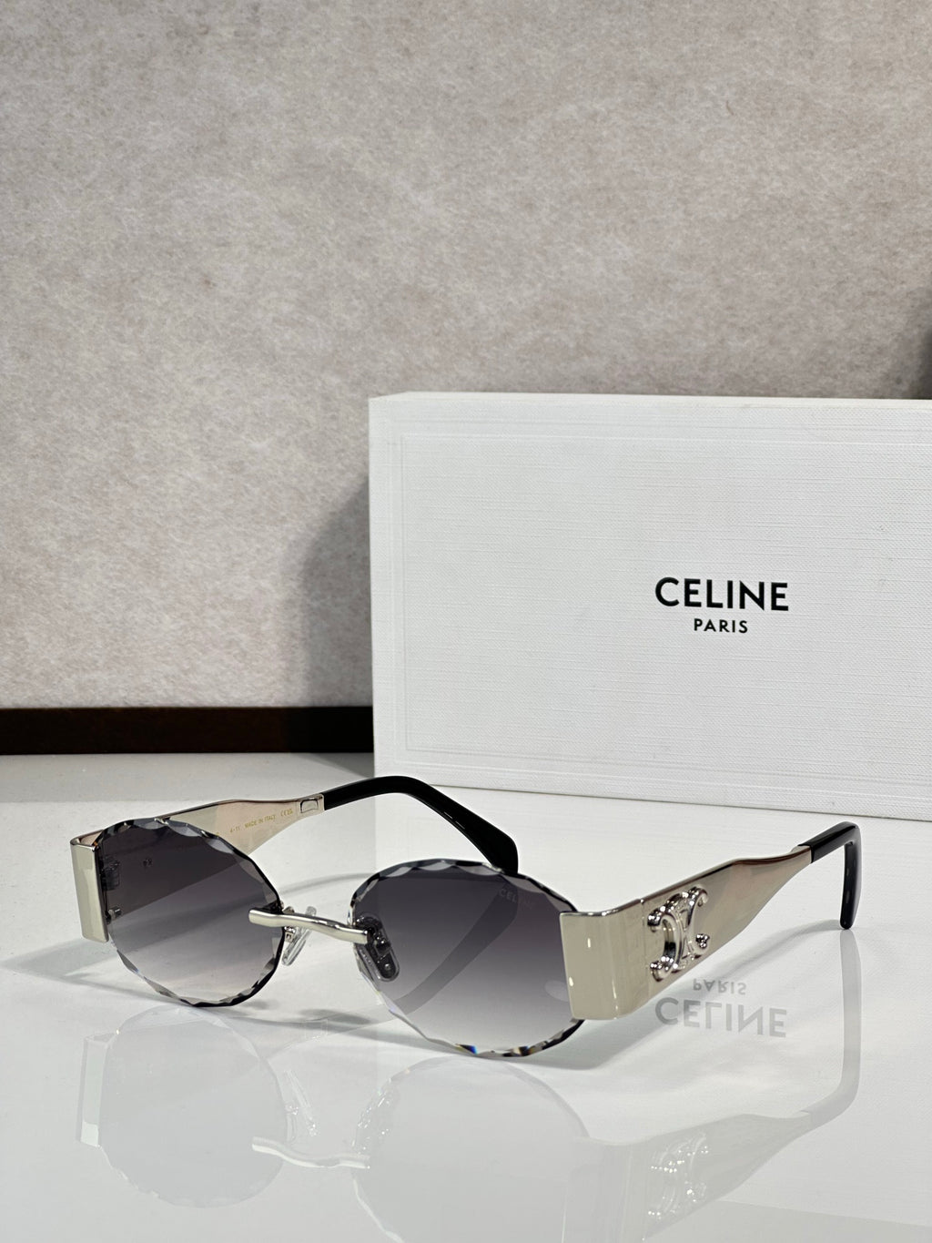 Celine sunglasses with dark lenses and black frames
