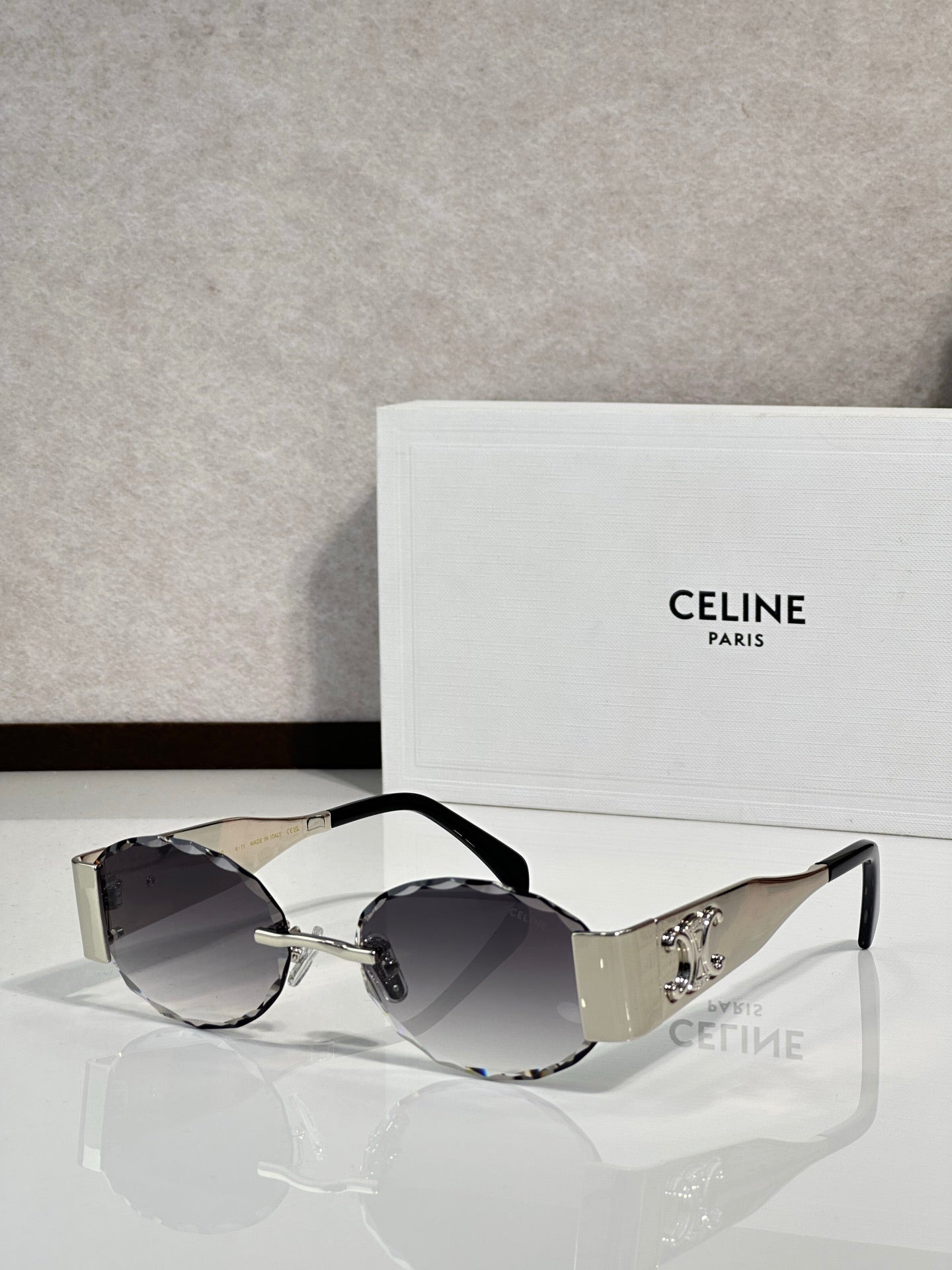 Celine sunglasses with dark lenses and black frames
