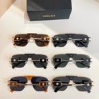 Versace sunglasses set showing six pairs with tinted lenses and black or gold frames