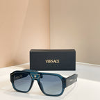 Versace sunglasses with blue frames and light blue lenses