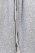 Moncler gray sweatpants with drawstring and straight cut leg