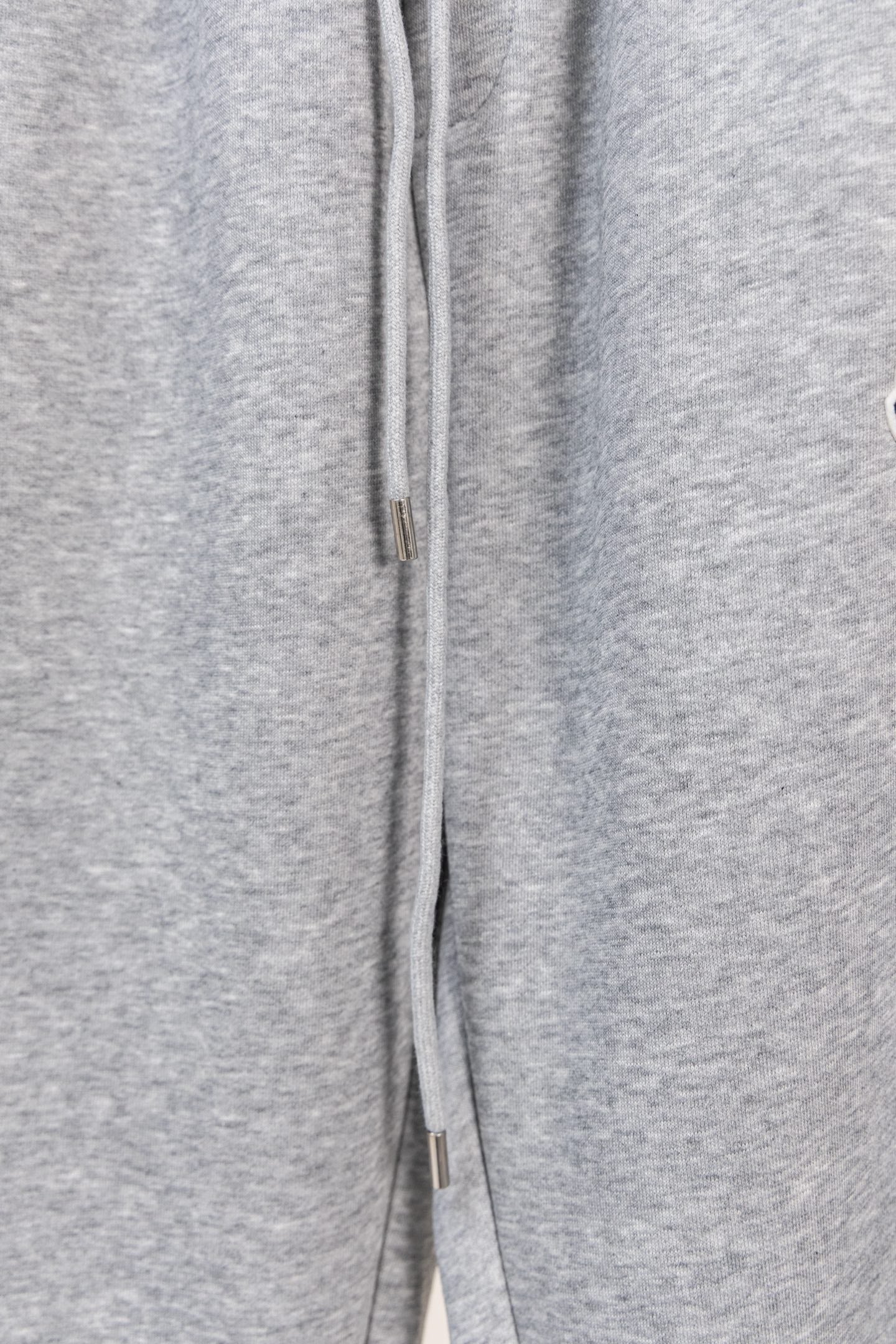 Moncler gray sweatpants with drawstring and straight cut leg