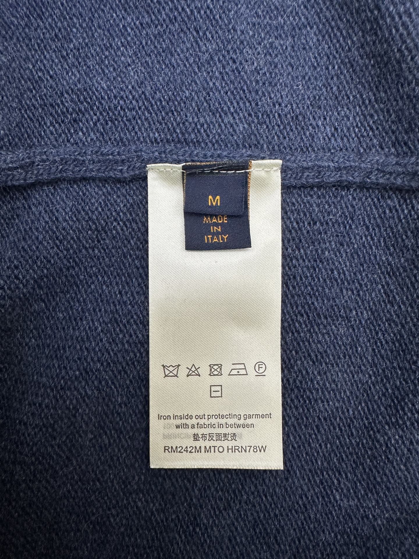 Louis Vuitton knit sweater size and care label, Made in Italy