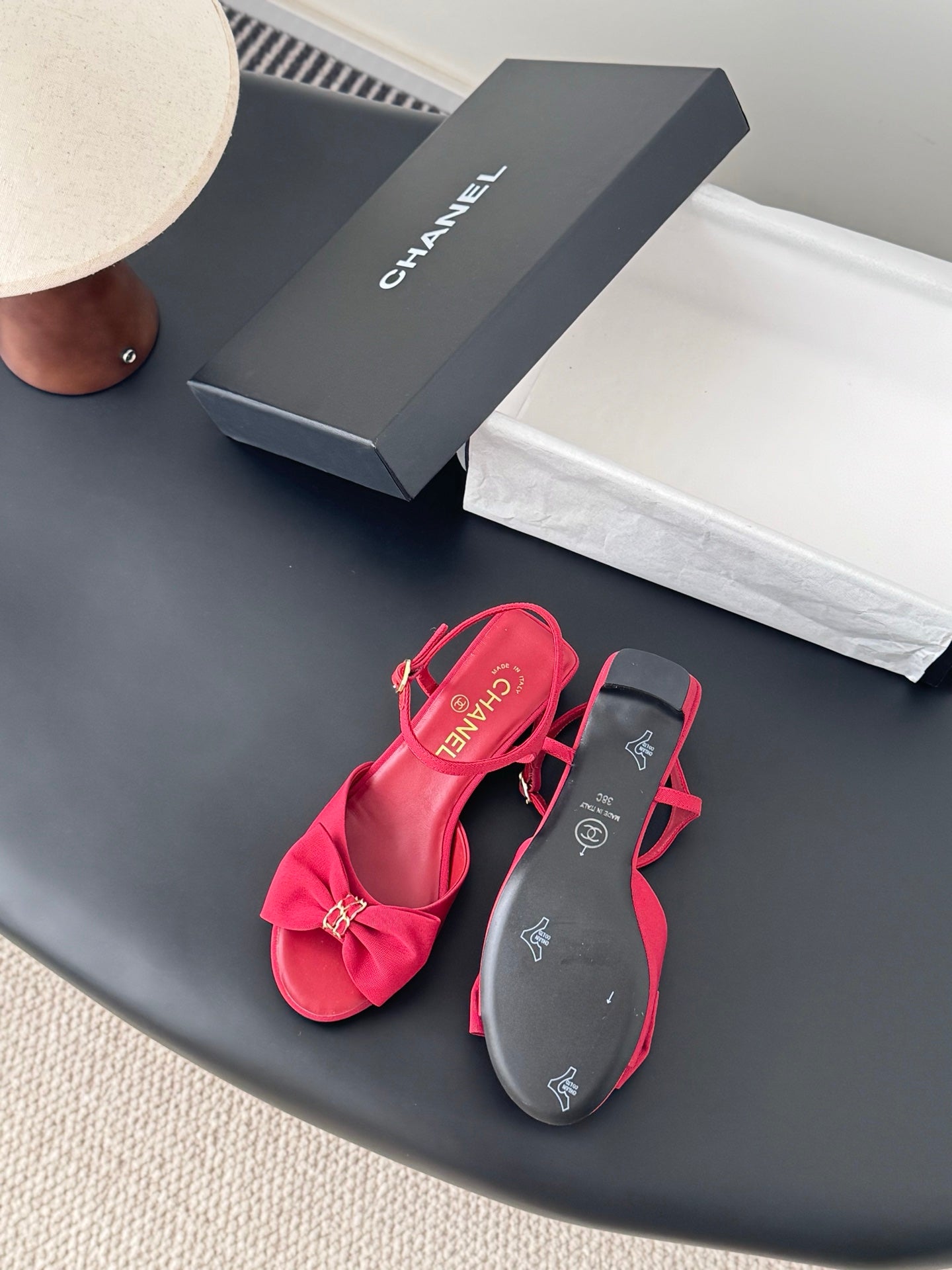 Pink slingback sandals with bow embellishment and logo footbed, block heel