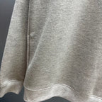 Light gray Gucci sweatshirt hem and side seam detail