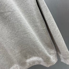 Light gray Gucci sweatshirt sleeve and lower side hem view