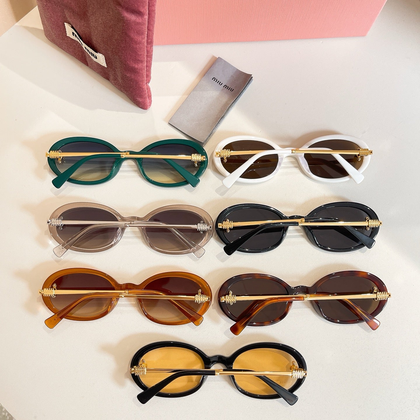 MiuMiu assorted sunglasses set with six pairs of mixed frames and tinted lenses