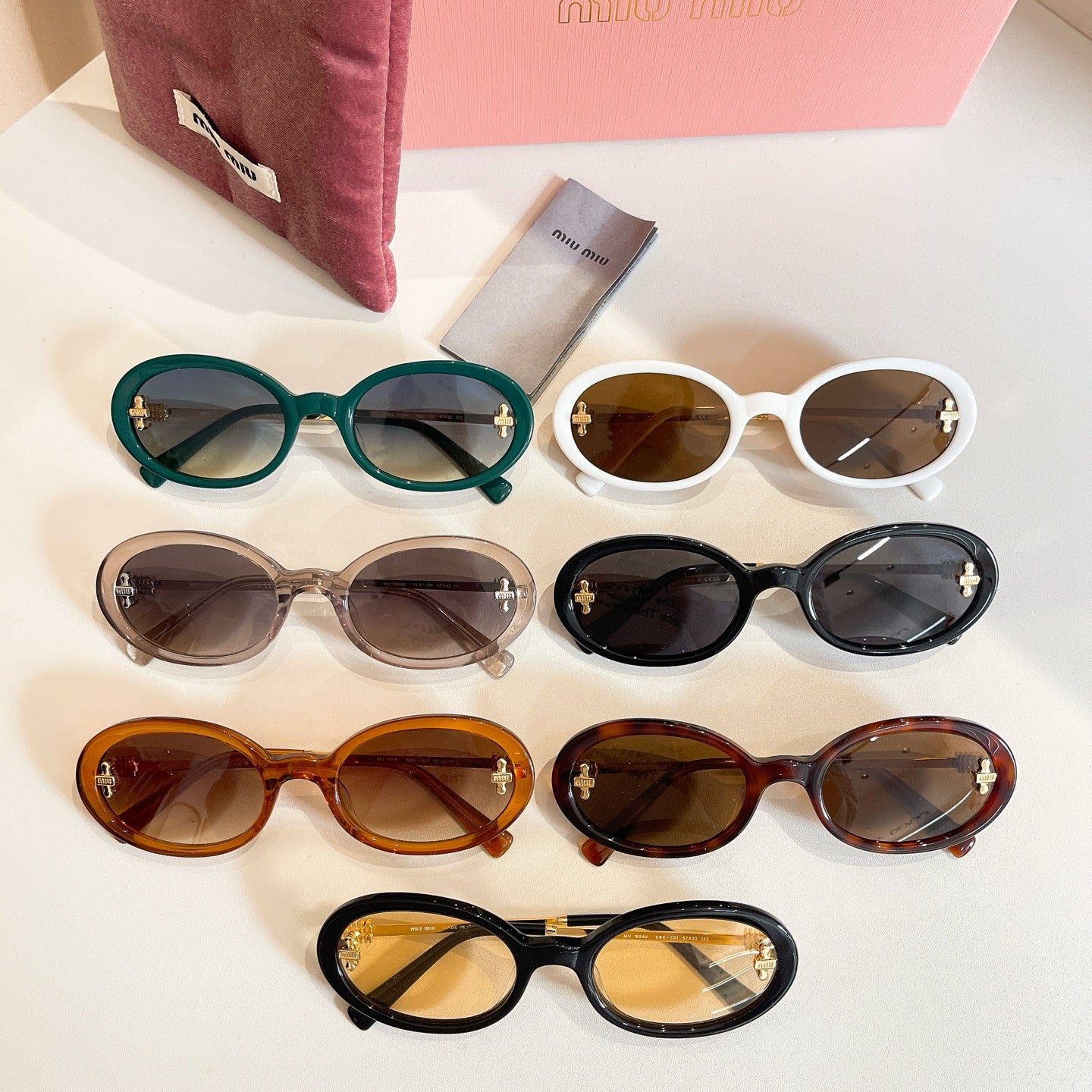 MiuMiu assorted sunglasses set with five pairs of mixed frames and tinted lenses