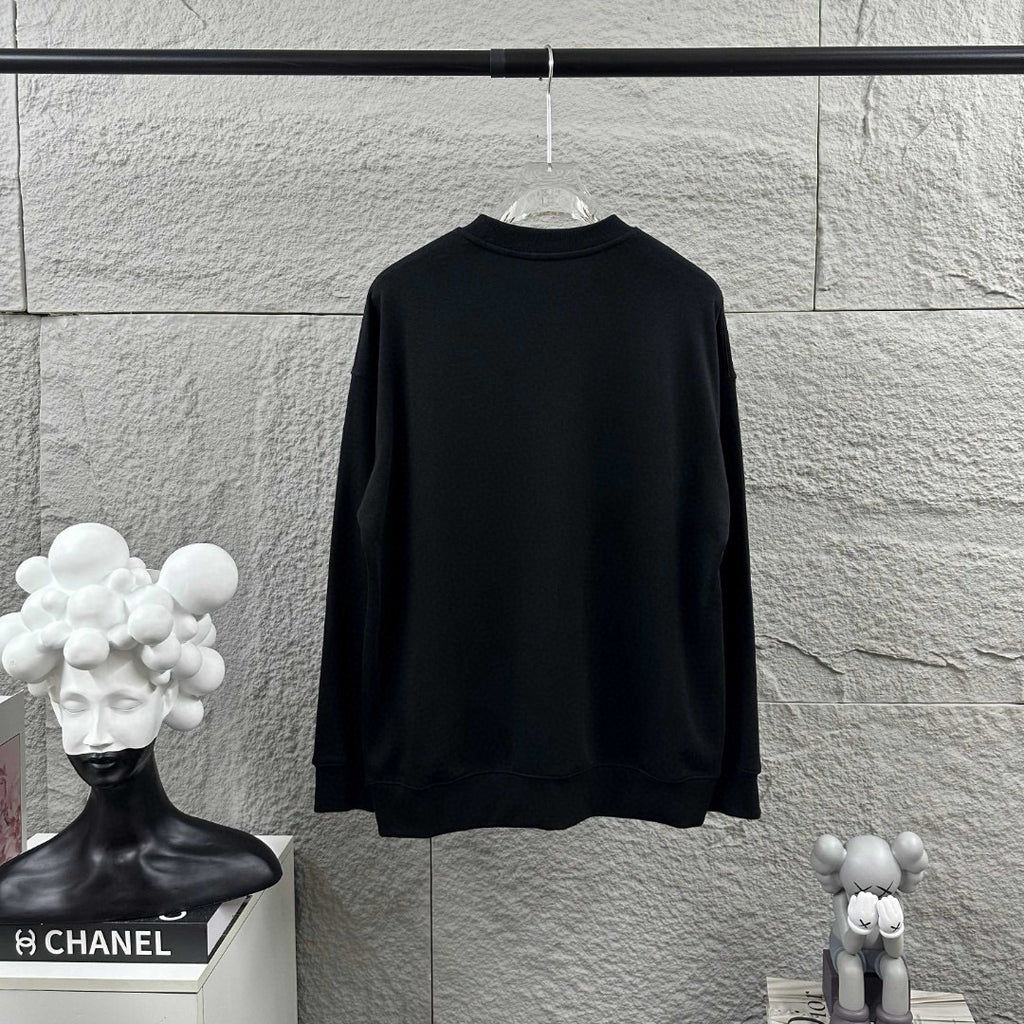 Amiri crewneck sweatshirt, dark navy, plain back with crew neckline