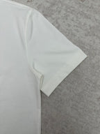 Burberry white short-sleeve T-shirt with smooth sleeve and side seam
