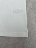 Burberry white T-shirt hem with reinforced stitching at bottom edge