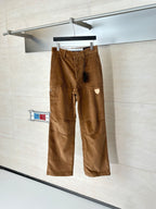 Louis Vuitton brown corduroy pants with belt loops and button closure