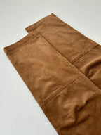Louis Vuitton brown corduroy pants folded flat with front pockets and seams