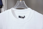 Fendi short-sleeve T-shirt neck, white crew collar with logo label
