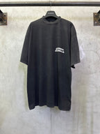 Black Balenciaga T-shirt with small chest logo patch, short sleeves and crew neck