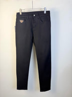Prada dress pants in dark blue with zip fly and button closure