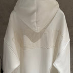 Balenciaga long hoodie hood with stitched seams and embroidered front logo