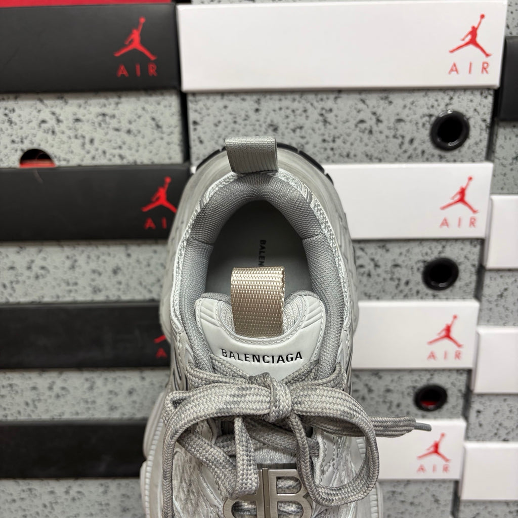 Balenciaga unisex sneakers, back view with “BALENCIAGA” logo on tongue area