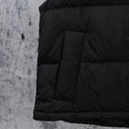 Ralph Lauren black puffer jacket panel seams and quilted lower back