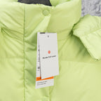Ralph Lauren lime green puffer vest with snap placket and quilted collar