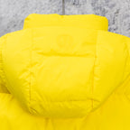 Ralph Lauren hooded puffer vest back, yellow with embroidered RL logo
