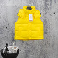 Ralph Lauren yellow puffer vest with hood and front zipper