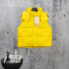 Ralph Lauren yellow puffer vest with hood and front zipper