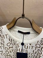 Louis Vuitton logo T-shirt neckline, crew neck with blue brand tag