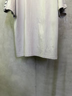 Light gray short-sleeve T-shirt front view, crew neck style, smooth jersey fabric