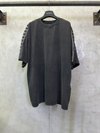 Men's black crew-neck T-shirt, short sleeves, minimal front design