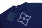 Louis Vuitton short-sleeve T-shirt close-up of diamond motif and neck tag