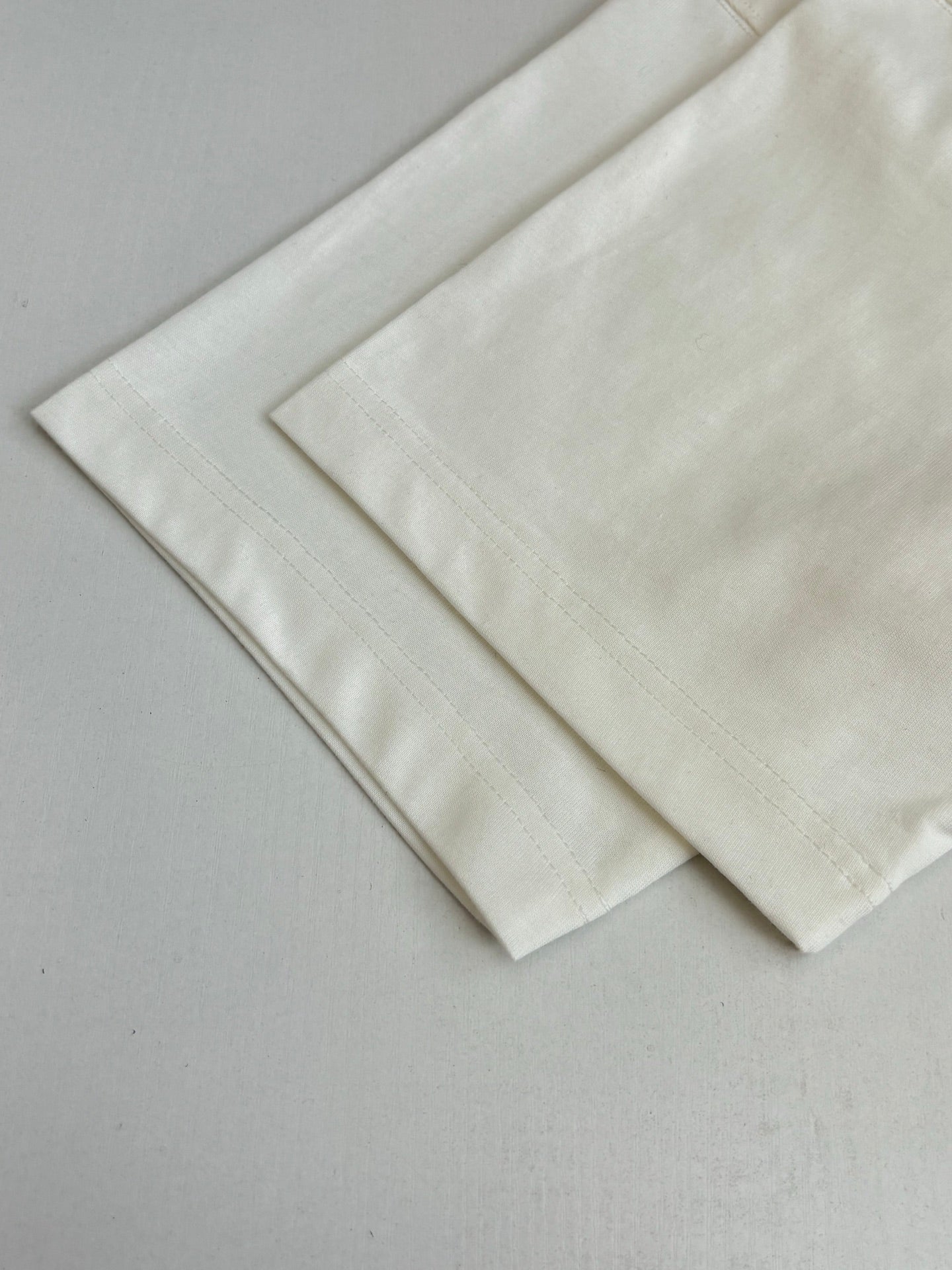 Burberry white T-shirt folded with straight hem and sleeve openings
