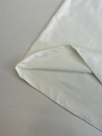 Burberry white T-shirt sleeve and hem seam detail