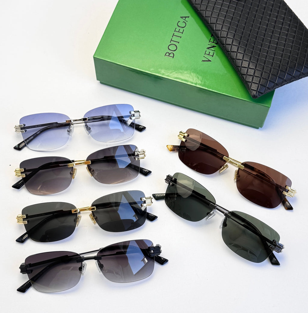 Bottega Veneta sunglasses assortment with mixed frames and tinted gradient lenses