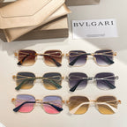 Bvlgari sunglasses collection: mixed frames with tinted lenses and gold details